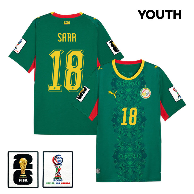 Ismaïla Sarr 18 Youth Senegal National Team 2026 Away Jersey - Green