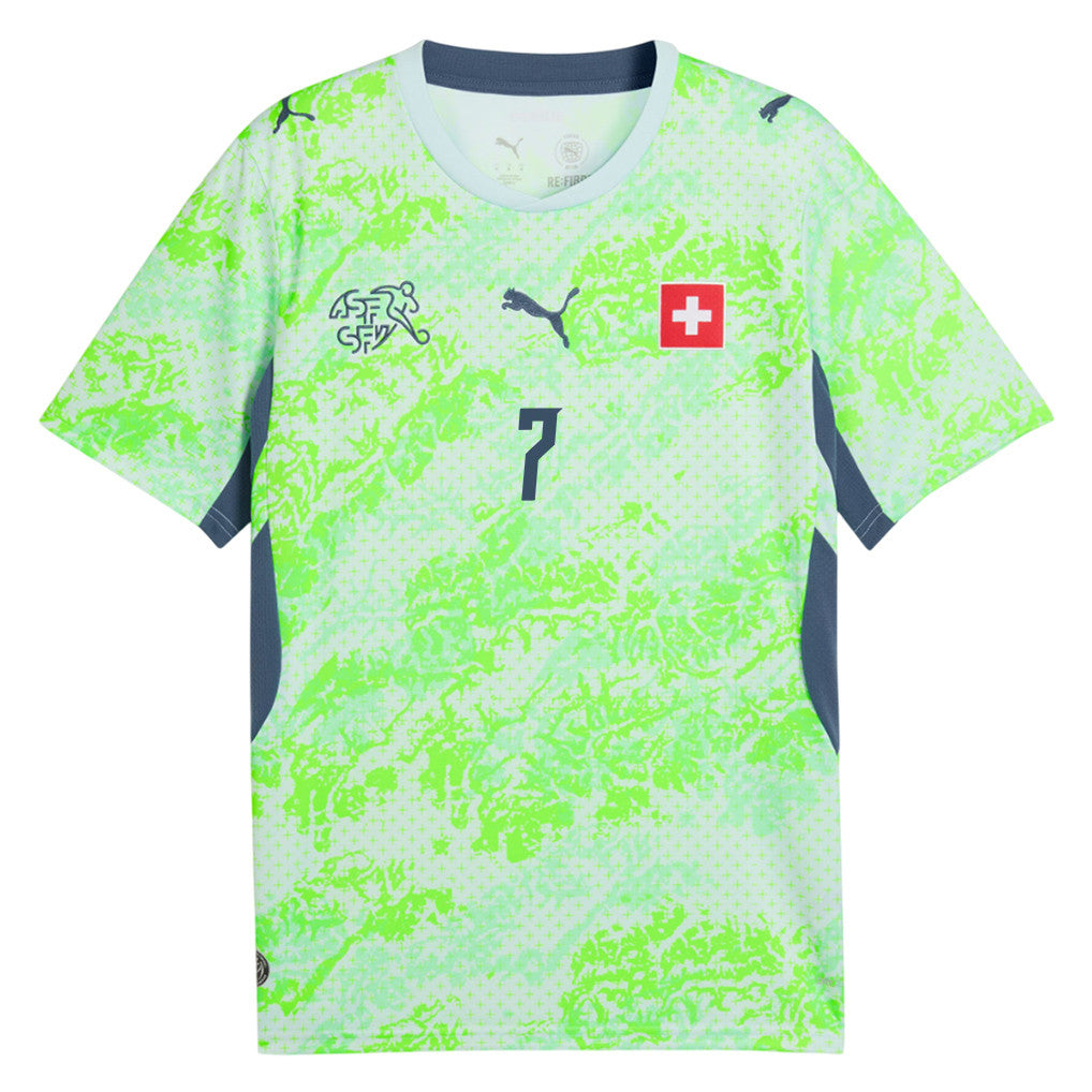 Breel Embolo 7 Switzerland National Team 2026 Away Jersey - Men, Green