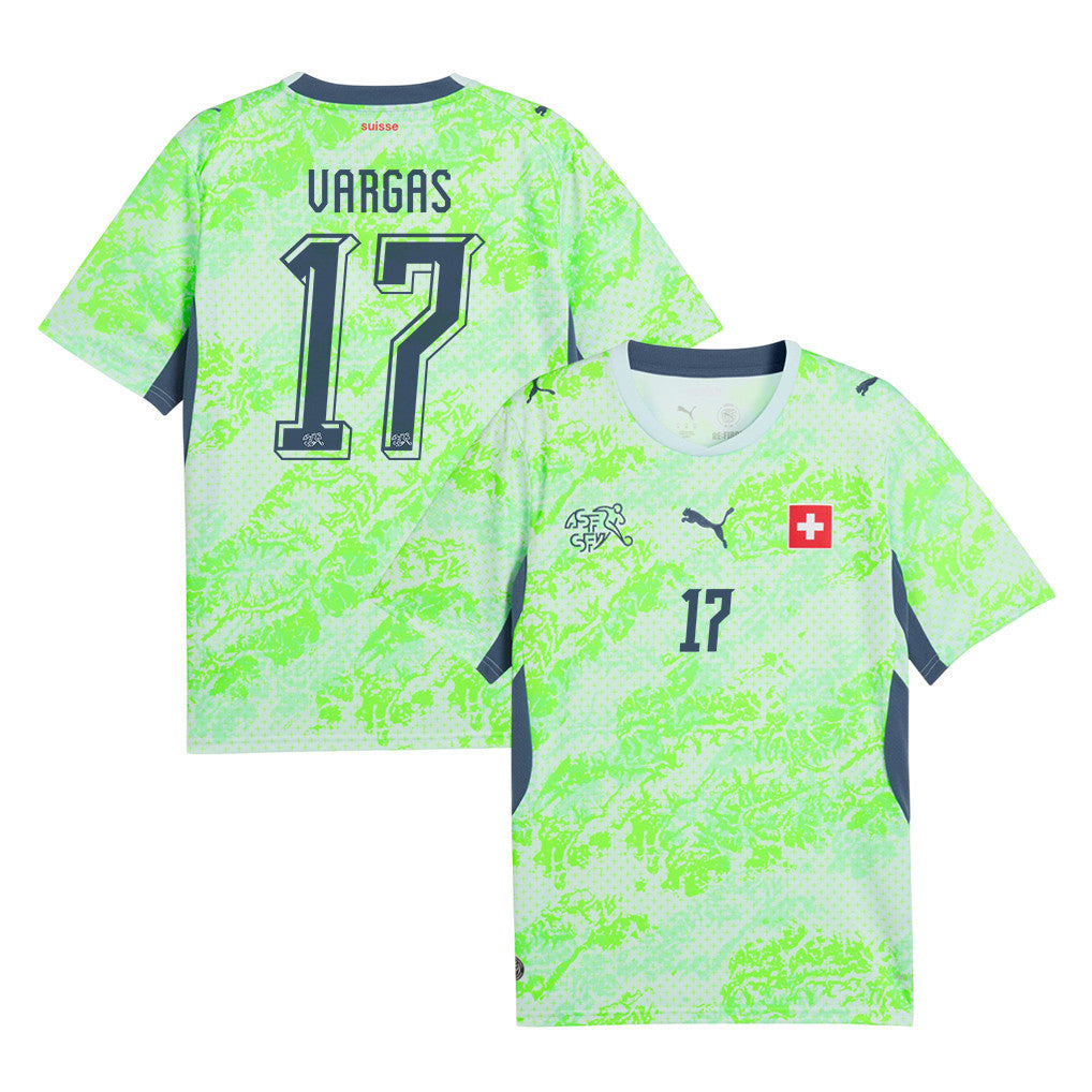 Rubén Vargas 17 Switzerland National Team 2026 Away Jersey - Men, Green
