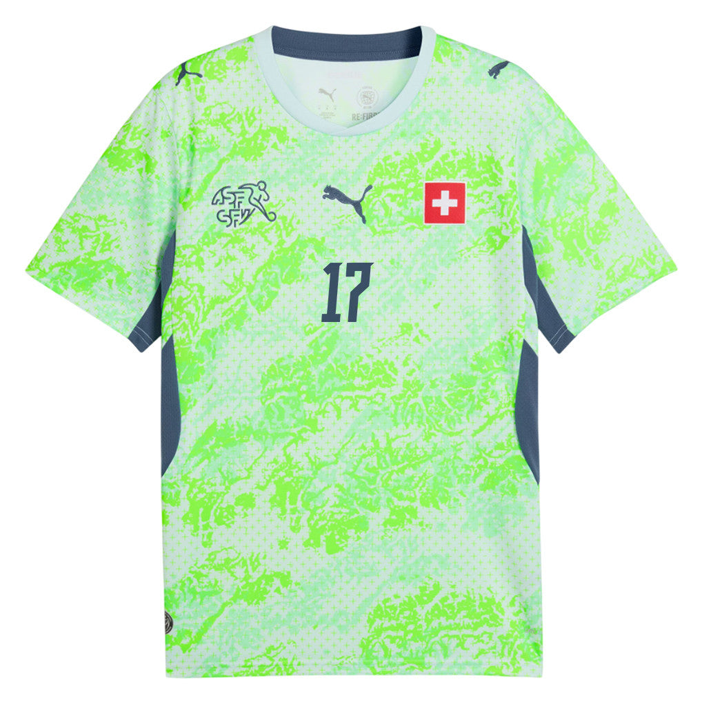 Rubén Vargas 17 Switzerland National Team 2026 Away Jersey - Men, Green