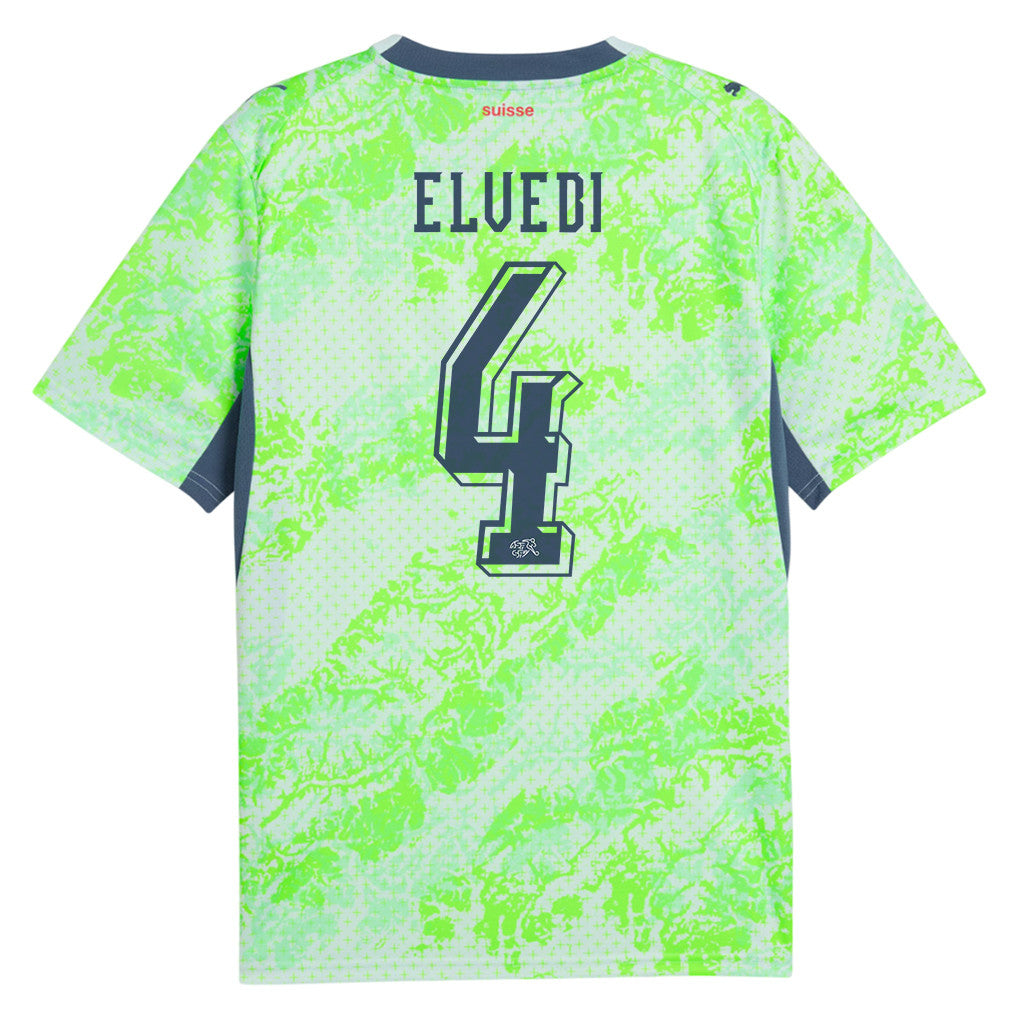Nico Elvedi 4 Switzerland National Team 2026 Away Jersey - Men, Green