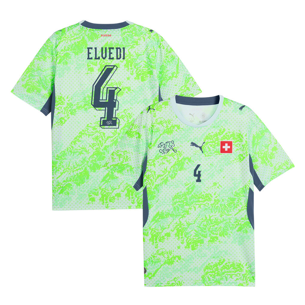 Nico Elvedi 4 Switzerland National Team 2026 Away Jersey - Men, Green
