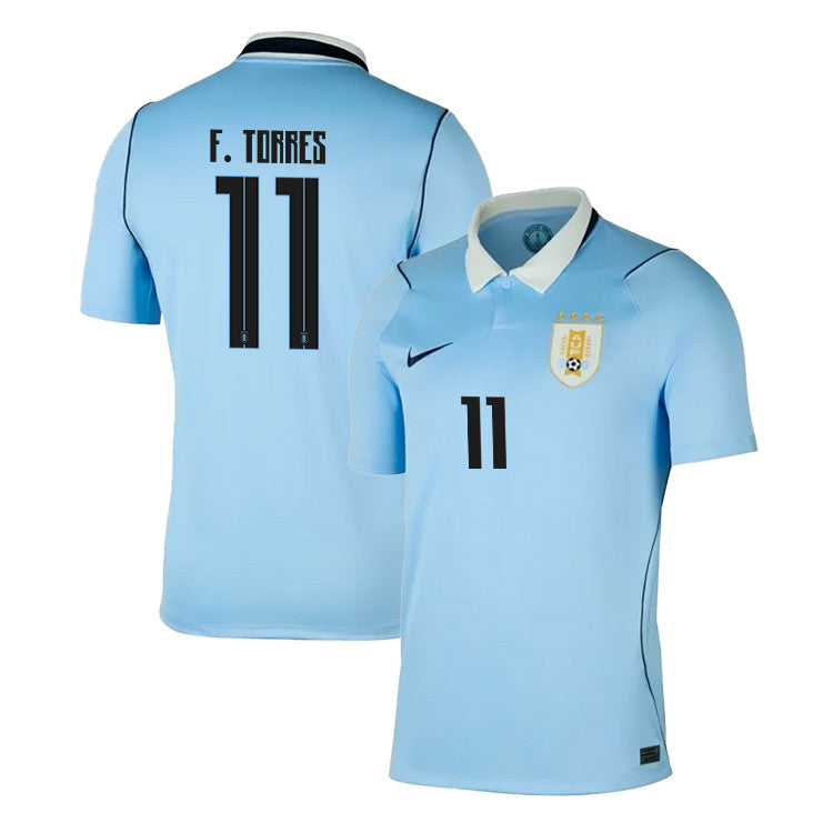 Facundo Torres 11 Uruguay National Team 2026 Home Jersey - Blue, Men