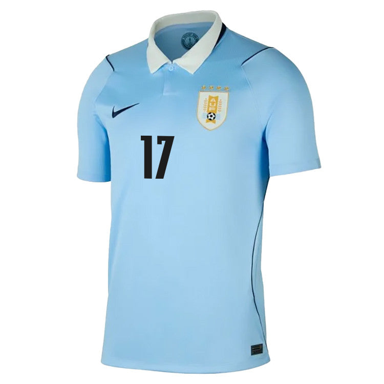 Matías Viña 17 Uruguay National Team 2026 Home Jersey - Blue, Men