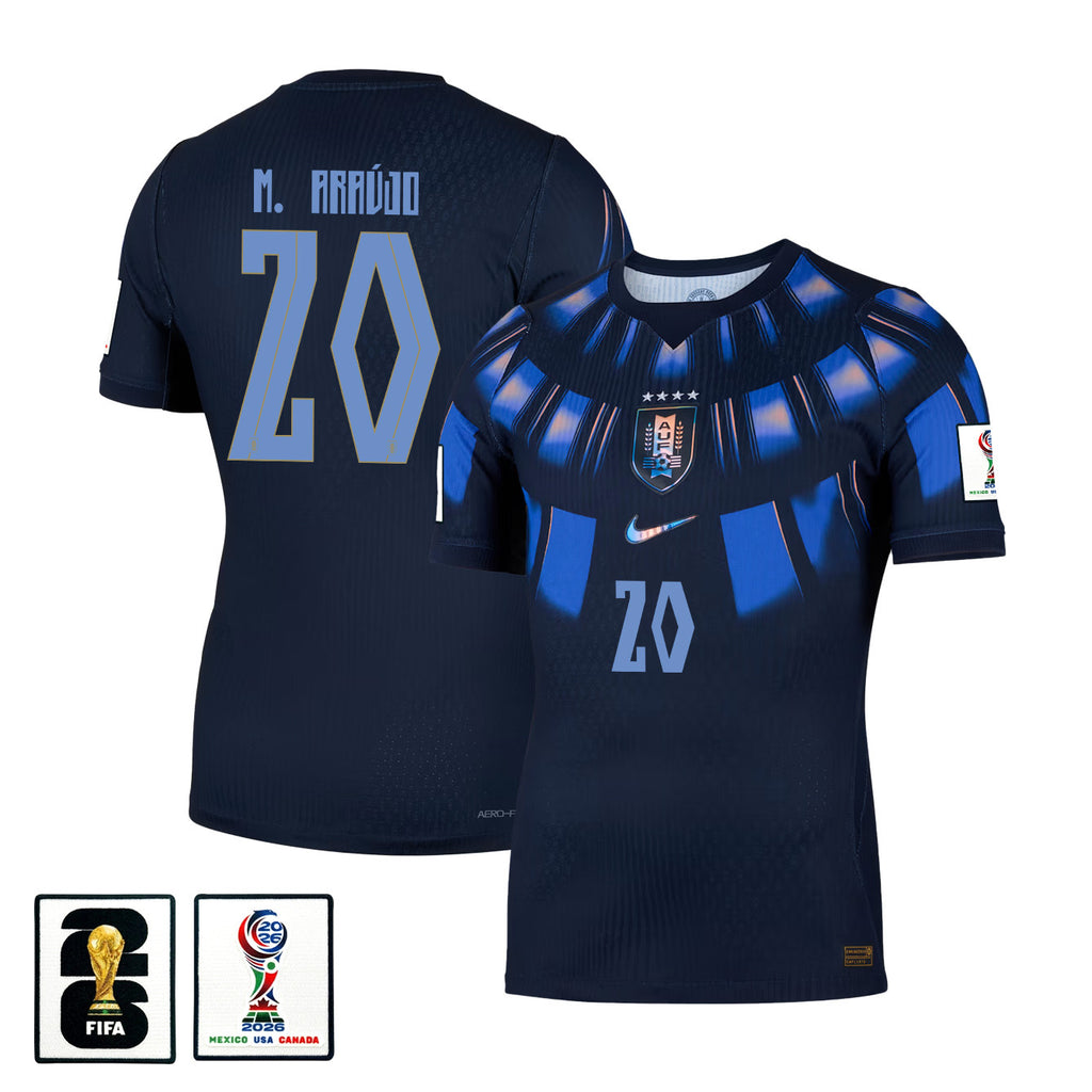 Maximiliano Araújo 20 Uruguay National Team 2026 Away Jersey - Navy, Men