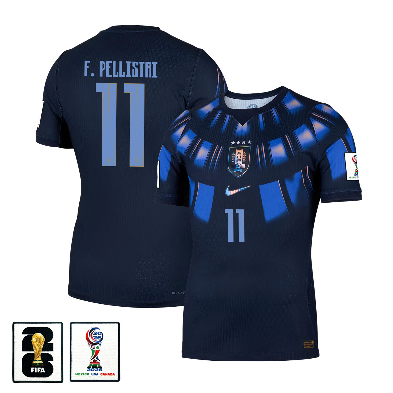 Facundo Pellistri 11 Uruguay National Team 2026 Away Jersey - Navy, Men