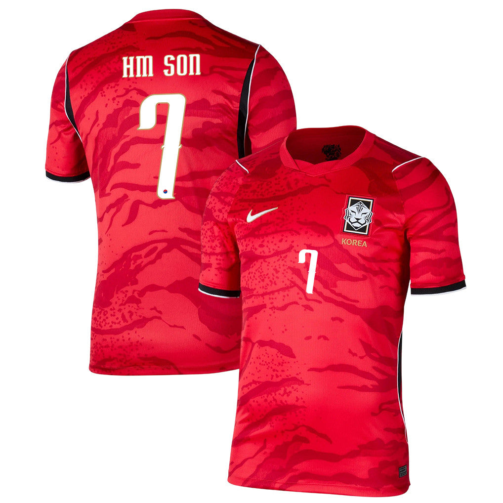 Son Heung-min 7 South Korea National Team 2026 Home Jersey - Red, Men