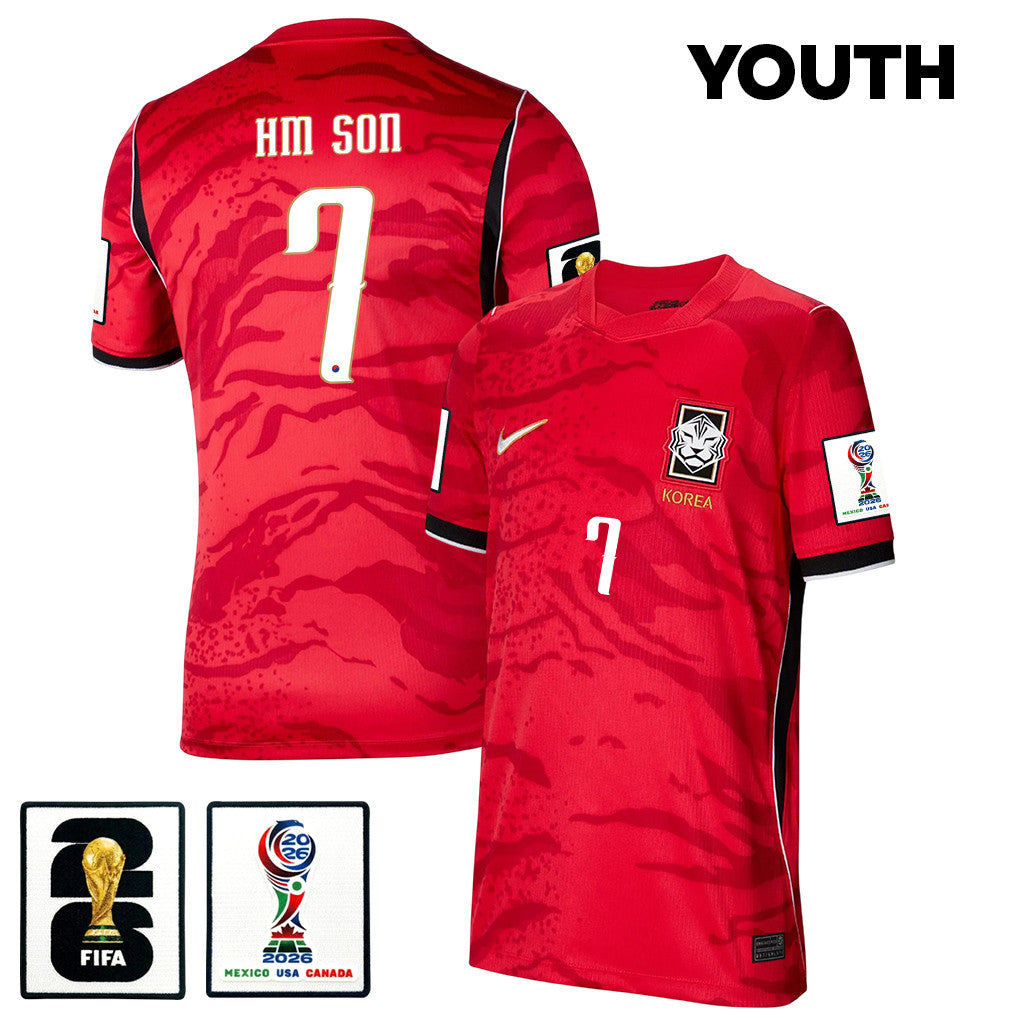 Son Heung-min 7 Youth South Korea National Team 2026 Home Jersey - Red