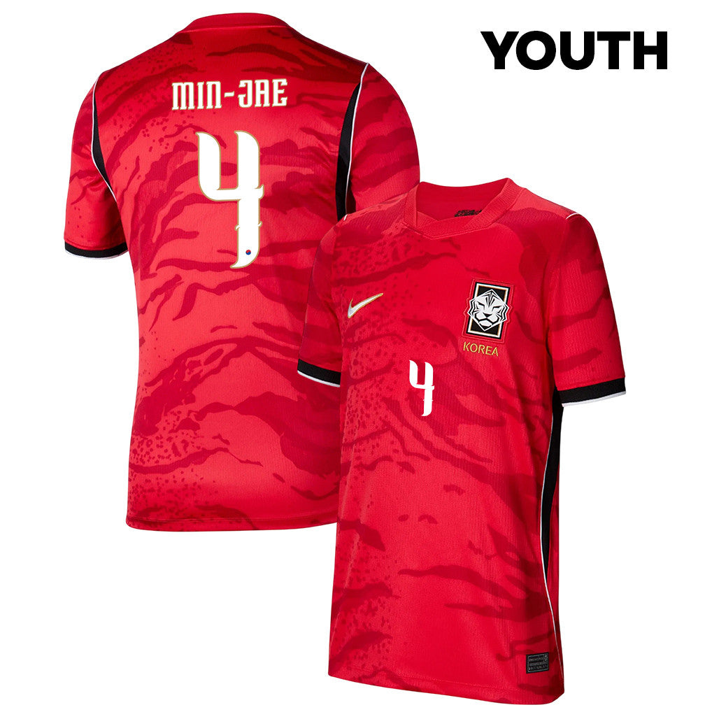 Kim Min-jae 4 Youth South Korea National Team 2026 Home Jersey - Red