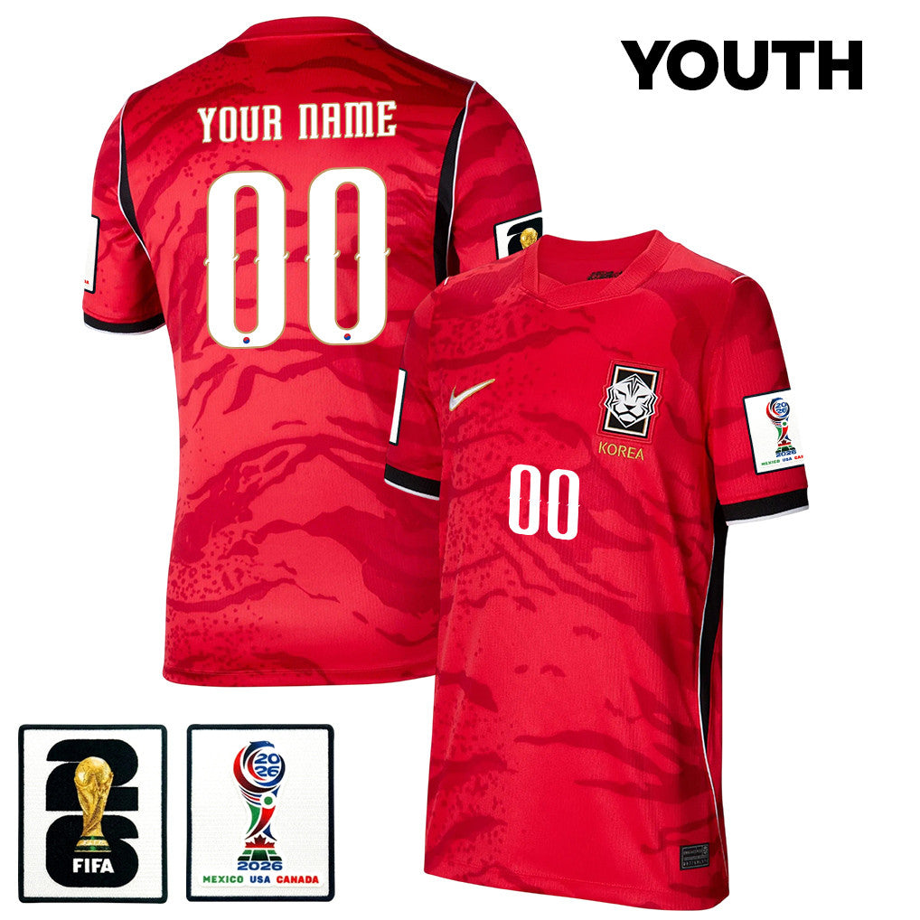 South Korea National Team 2026 Youth Home Jersey - Personalized - Red