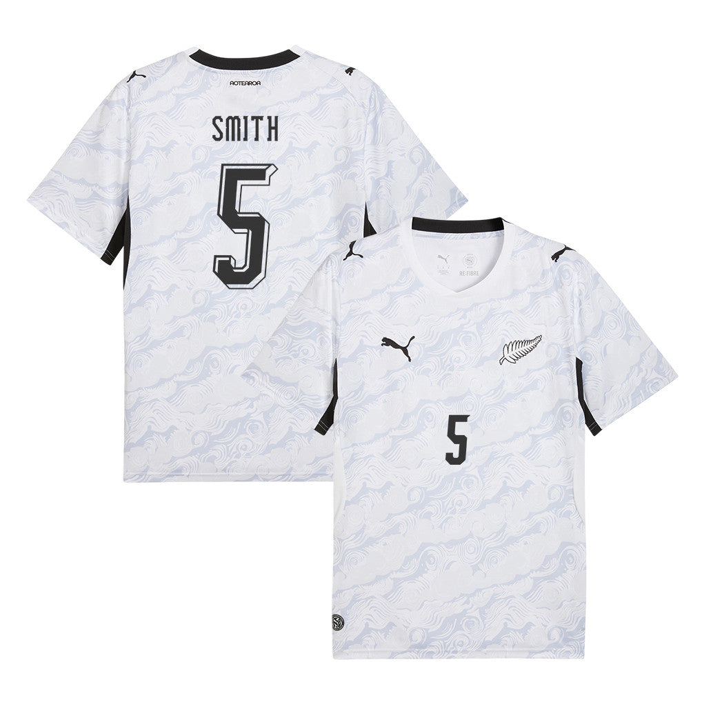 Tommy Smith 5 New Zealand National Team 2026 Away Jersey - White, Men