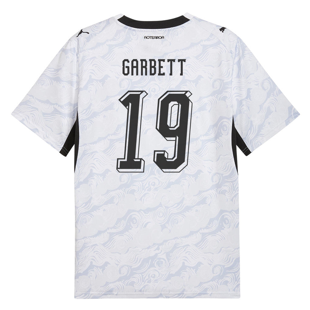 Matthew Garbett 19 New Zealand National Team 2026 Away Jersey - White, Men