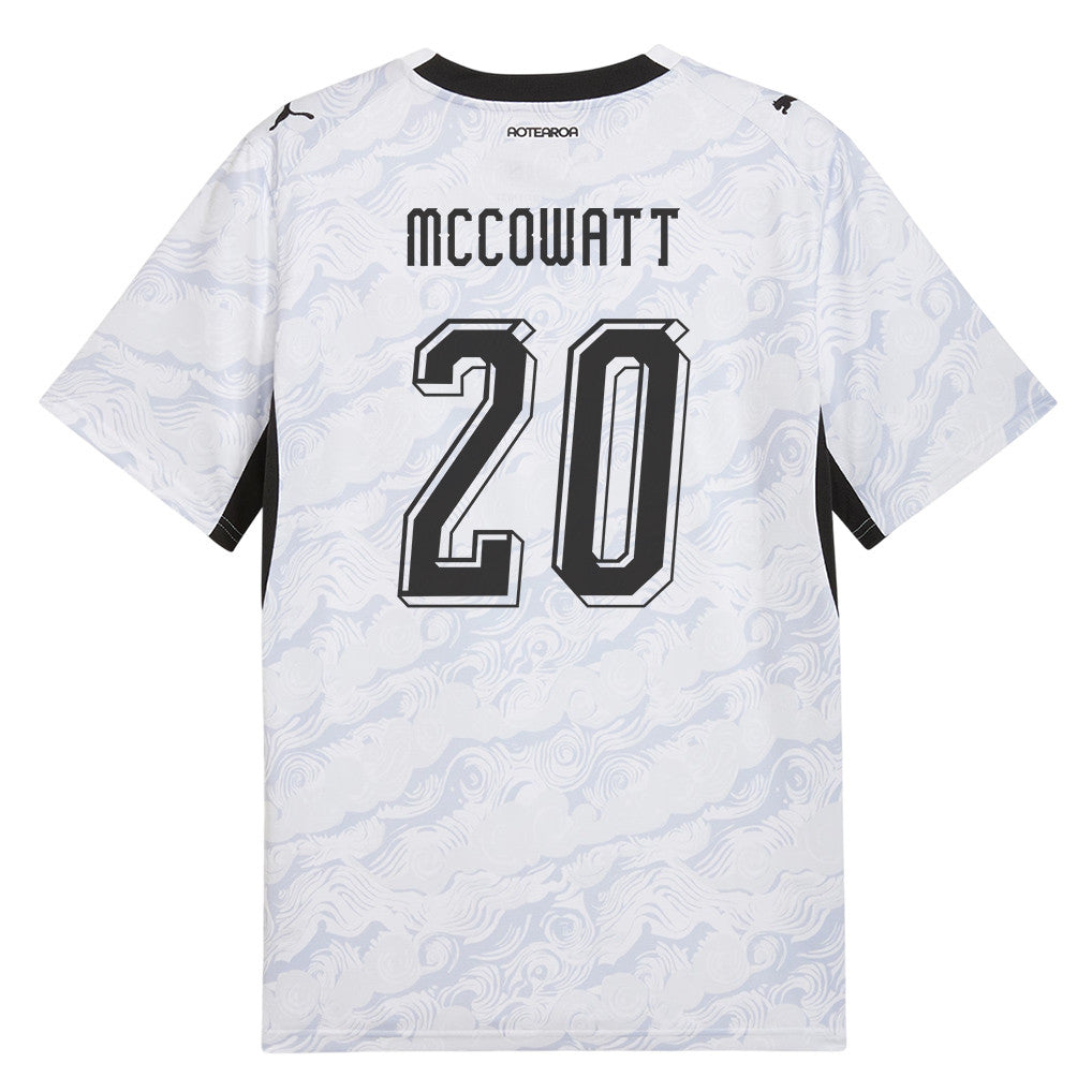 Callum McCowatt 20 New Zealand National Team 2026 Away Jersey - White, Men