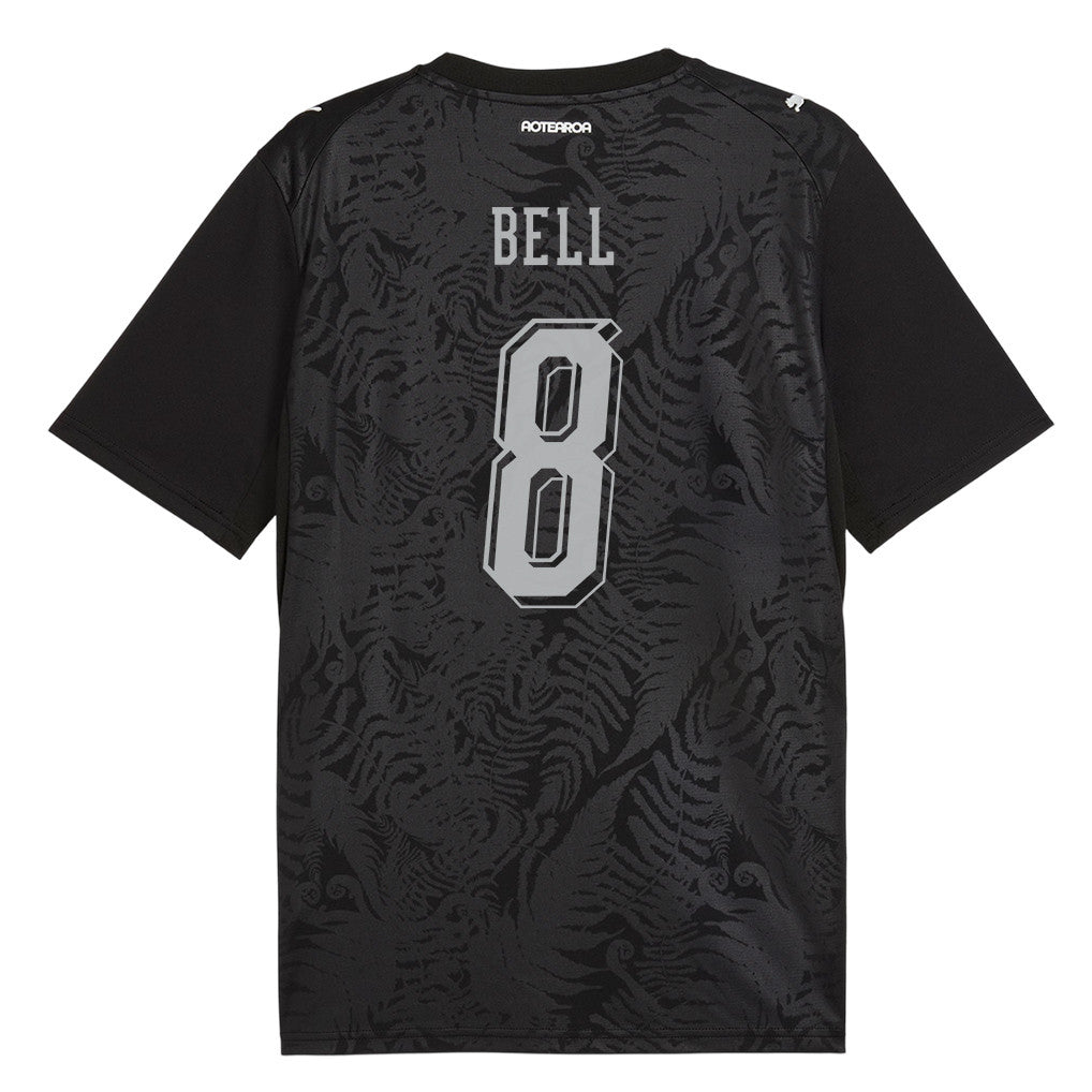 Joe Bell 8 New Zealand National Team 2026 Home Jersey - Black, Men