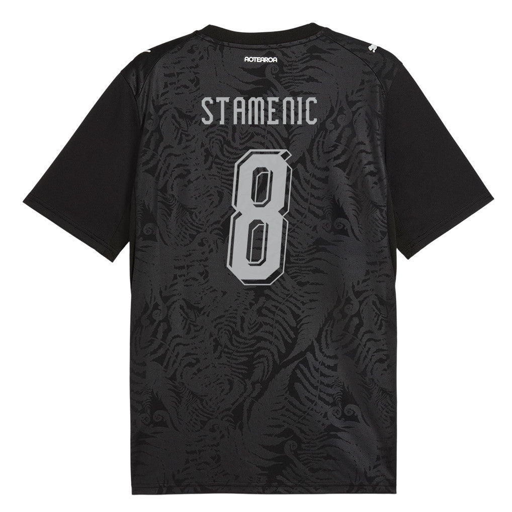Marko Stamenic 8 New Zealand National Team 2026 Home Jersey - Black, Men