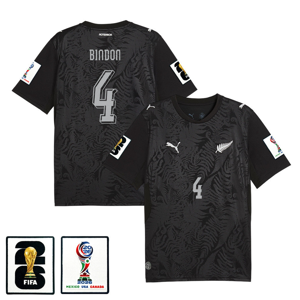 Tyler Bindon 4 Youth New Zealand National Team 2026 Home Jersey -Black