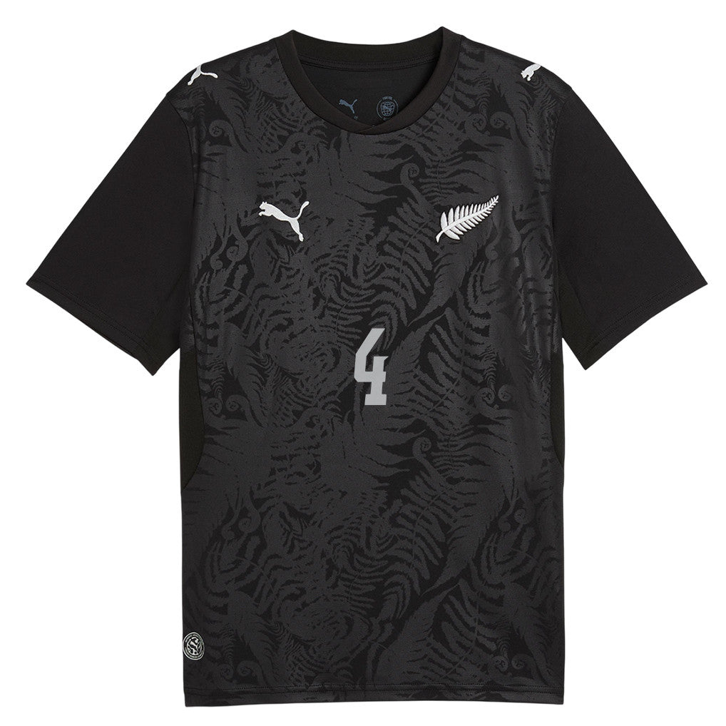Tyler Bindon 4 Youth New Zealand National Team 2026 Home Jersey -Black