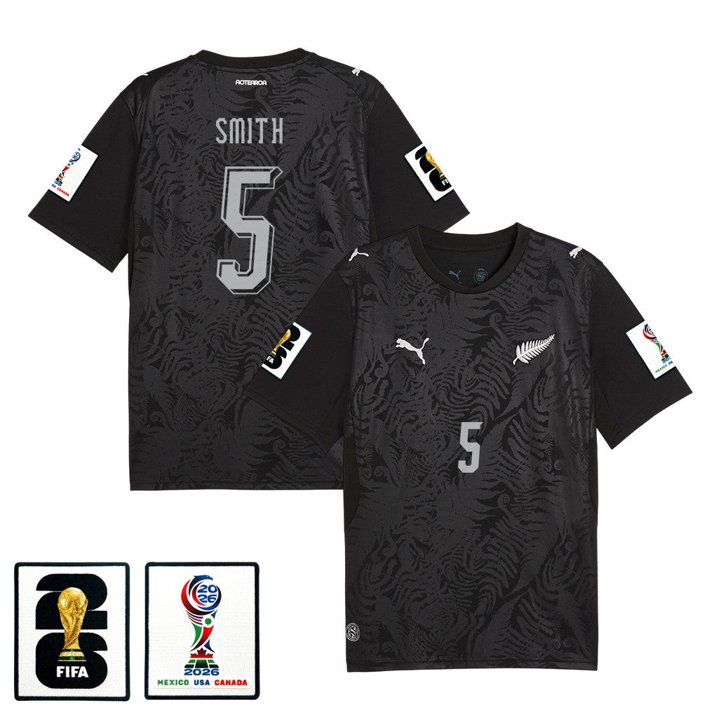 Tommy Smith 5 Youth New Zealand National Team 2026 Home Jersey -Black