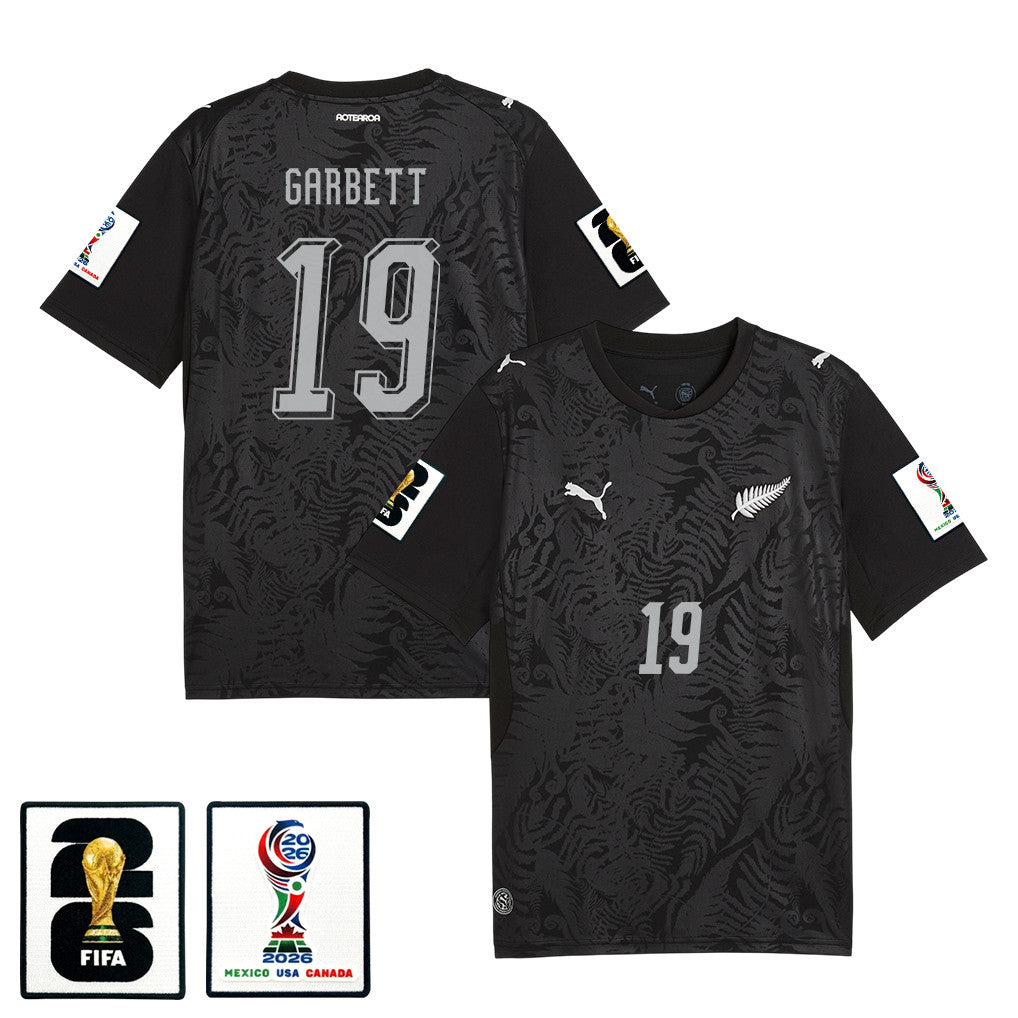 Matthew Garbett 19 Youth New Zealand National Team 2026 Home Jersey -Black