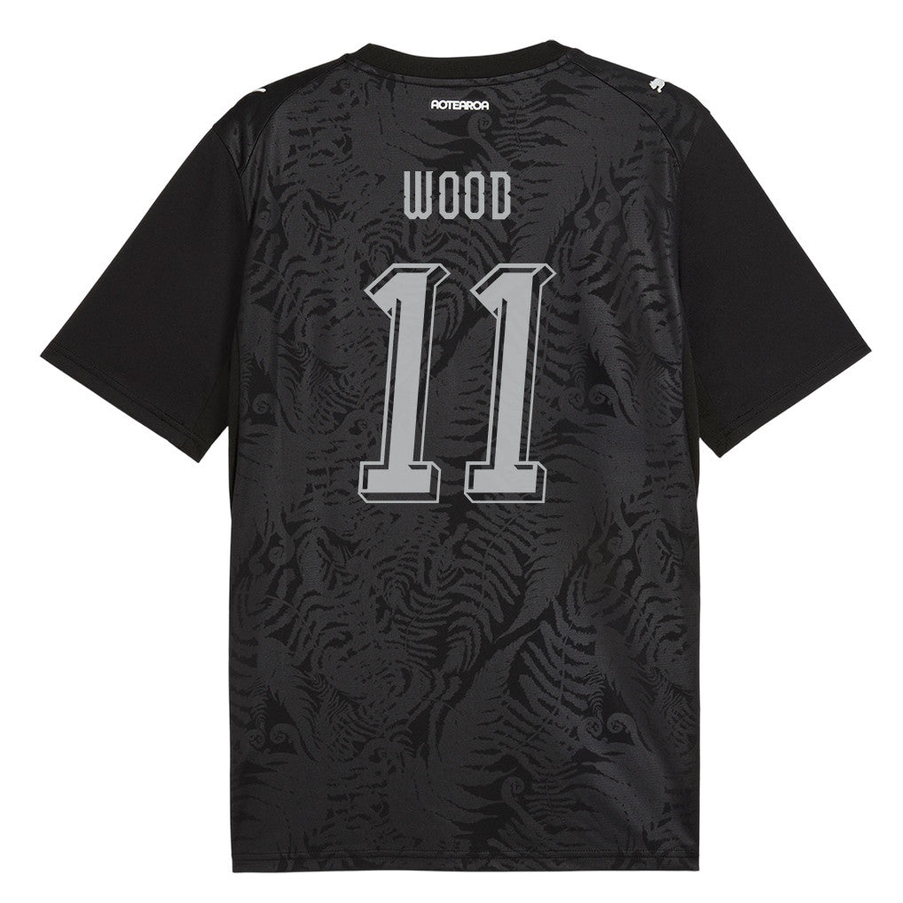 Chris Wood 11 Youth New Zealand National Team 2026 Home Jersey - Black