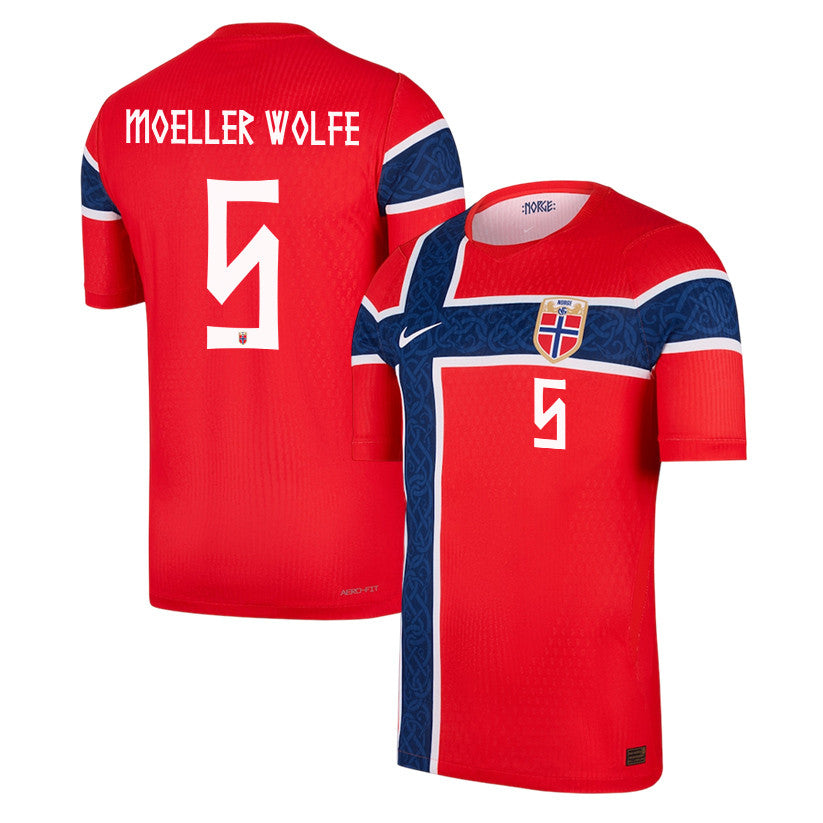 David Moeller Wolfe 5 Norway National Team 2026 Home Jersey - Red, Men
