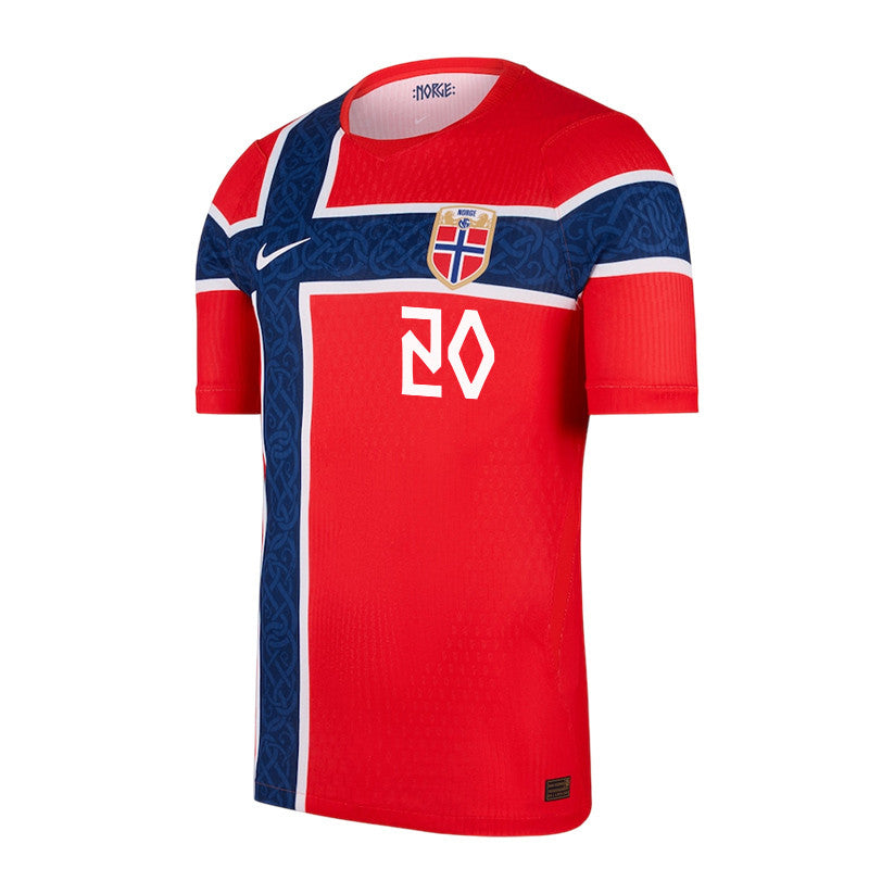 Andreas Schjelderup 20 Norway National Team 2026 Home Jersey - Red, Men