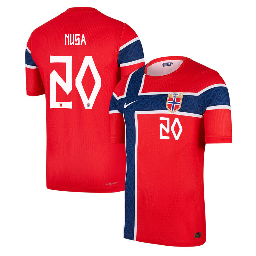 Antonio Nusa 20 Norway National Team 2026 Home Jersey - Red, Men