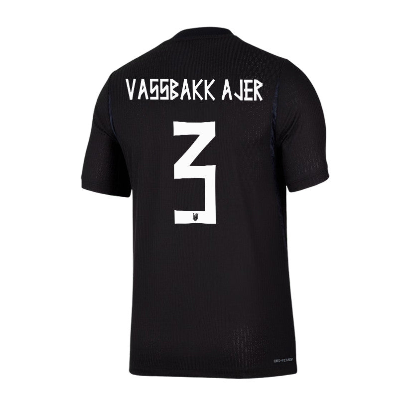 Kristoffer Vassbakk Ajer 3 Norway National Team 2026 Away Jersey - Black, Men