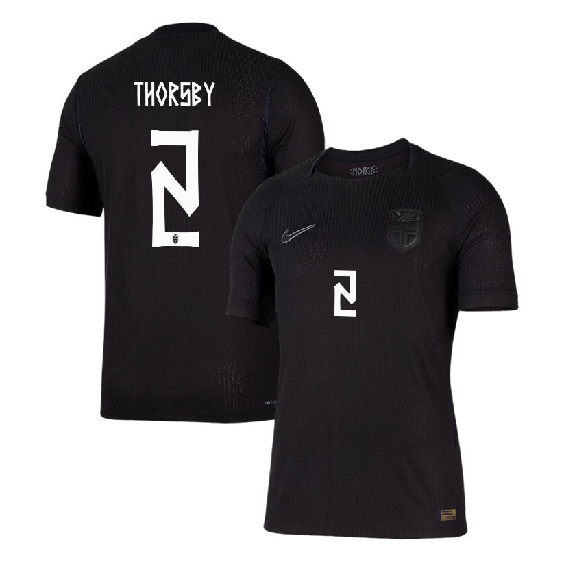 Morten Thorsby 2 Norway National Team 2026 Away Jersey - Black, Men