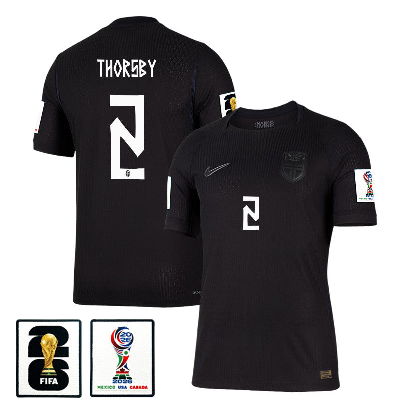 Morten Thorsby 2 Norway National Team 2026 Away Jersey - Black, Men