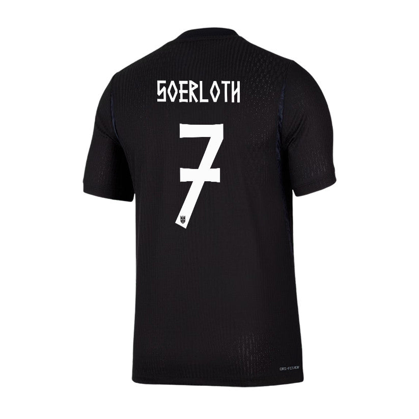 Alexander Soerloth 7 Norway National Team 2026 Away Jersey - Black, Men