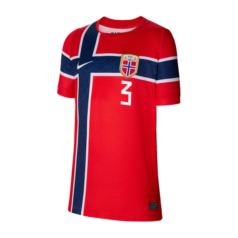 Kristoffer Vassbakk Ajer 3 Youth Norway National Team 2026 Home Jersey - Red