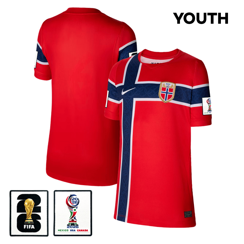 Norway National Team 2026 Youth Home Jersey - Red