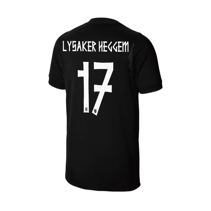 Torbjoern Lysaker Heggem 17 Youth Norway National Team 2026 Away Jersey - Black