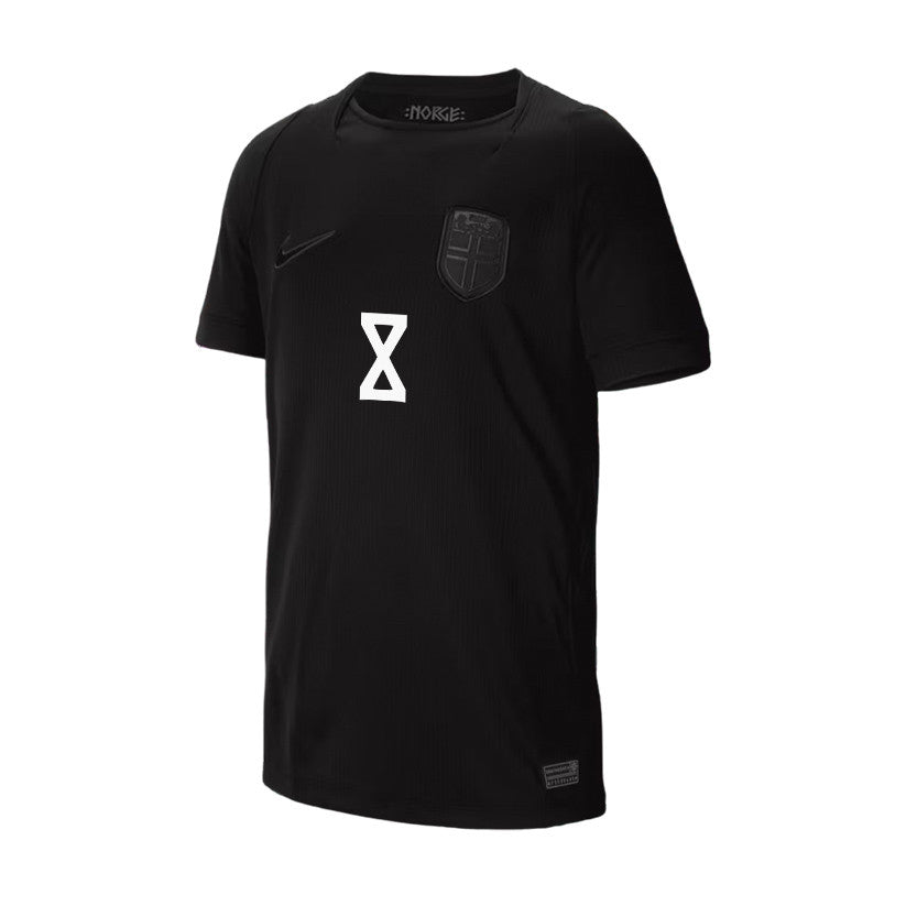Sander Berge 8 Youth Norway National Team 2026 Away Jersey - Black
