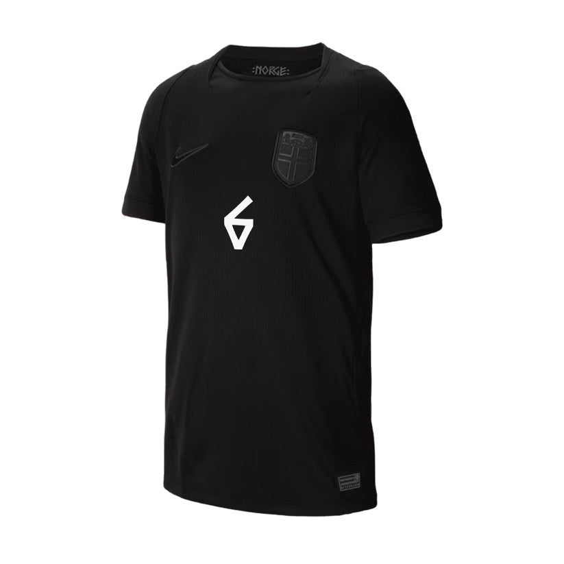 Patrick Berg 6 Youth Norway National Team 2026 Away Jersey - Black