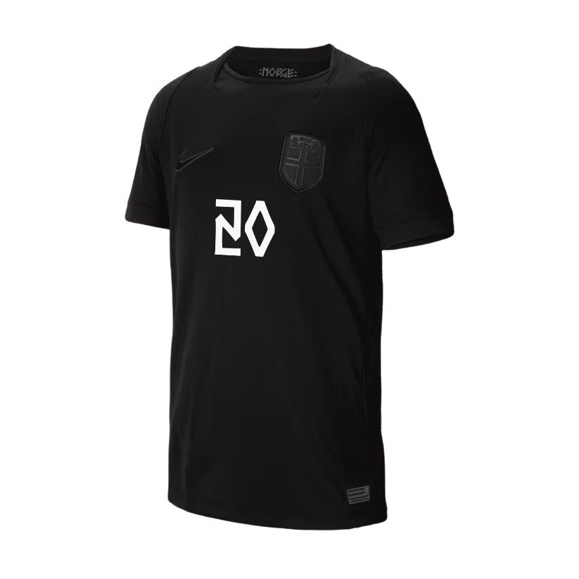 Antonio Nusa 20 Youth Norway National Team 2026 Away Jersey - Black