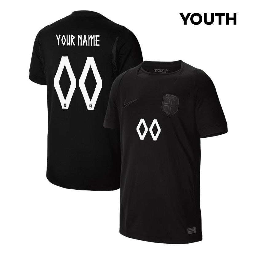 Norway National Team 2026 Youth Away Jersey - Personalized - Black