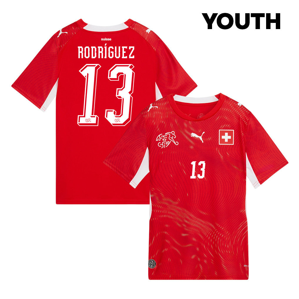 Ricardo Rodríguez 13 Youth Switzerland National Team 2026 Home Jersey - Red