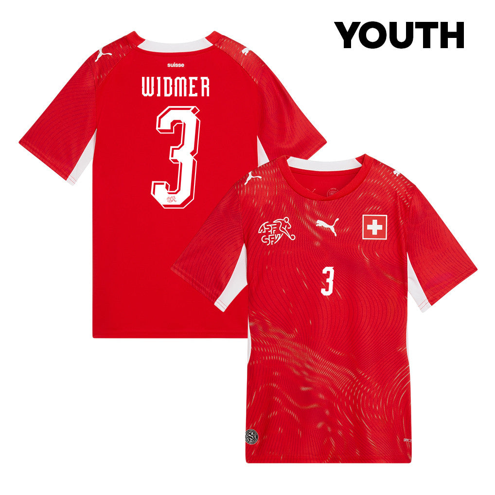 Silvan Widmer 3 Youth Switzerland National Team 2026 Home Jersey - Red