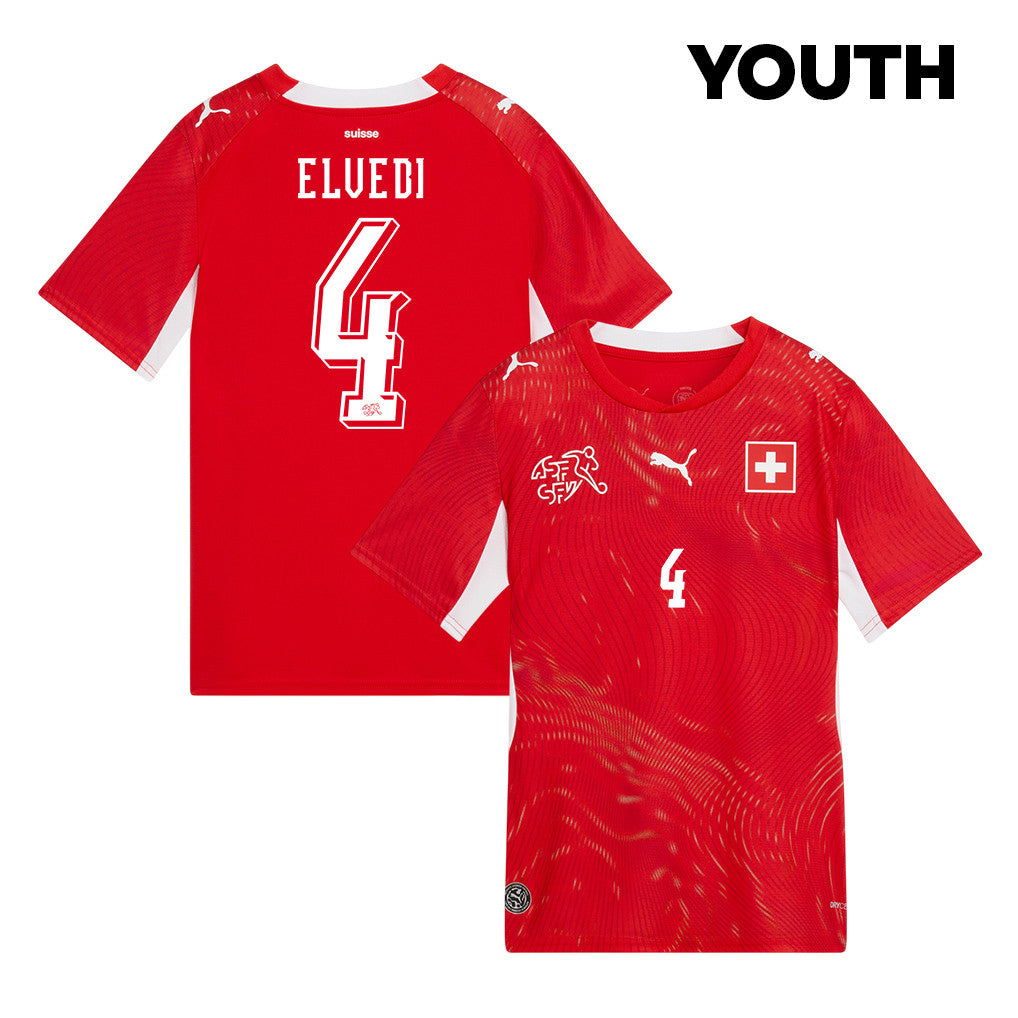 Nico Elvedi 4 Youth Switzerland National Team 2026 Home Jersey - Red