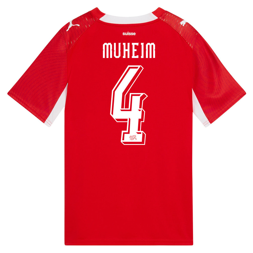 Miro Muheim 4 Youth Switzerland National Team 2026 Home Jersey - Red