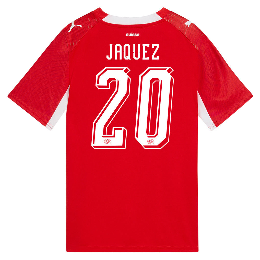 Luca Jaquez 20 Youth Switzerland National Team 2026 Home Jersey - Red