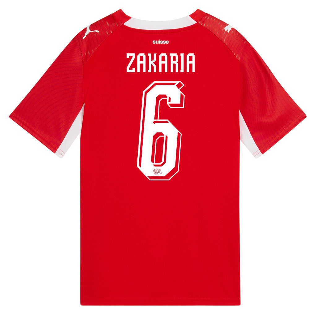 Denis Zakaria 6 Youth Switzerland National Team 2026 Home Jersey - Red
