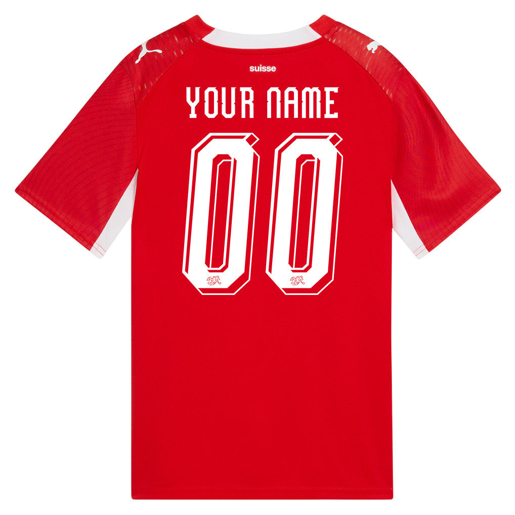 Switzerland National Team 2026 Youth Home Jersey - Personalized - Red