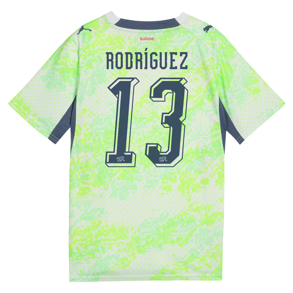 Ricardo Rodríguez 13 Youth Switzerland National Team 2026 Away Jersey - Green
