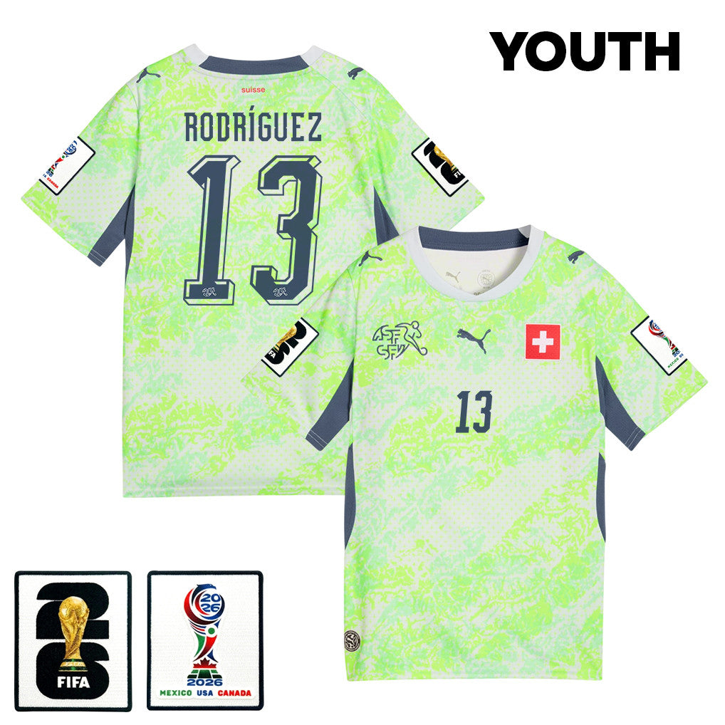 Ricardo Rodríguez 13 Youth Switzerland National Team 2026 Away Jersey - Green