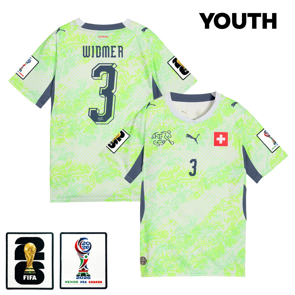 Silvan Widmer 3 Youth Switzerland National Team 2026 Away Jersey - Green