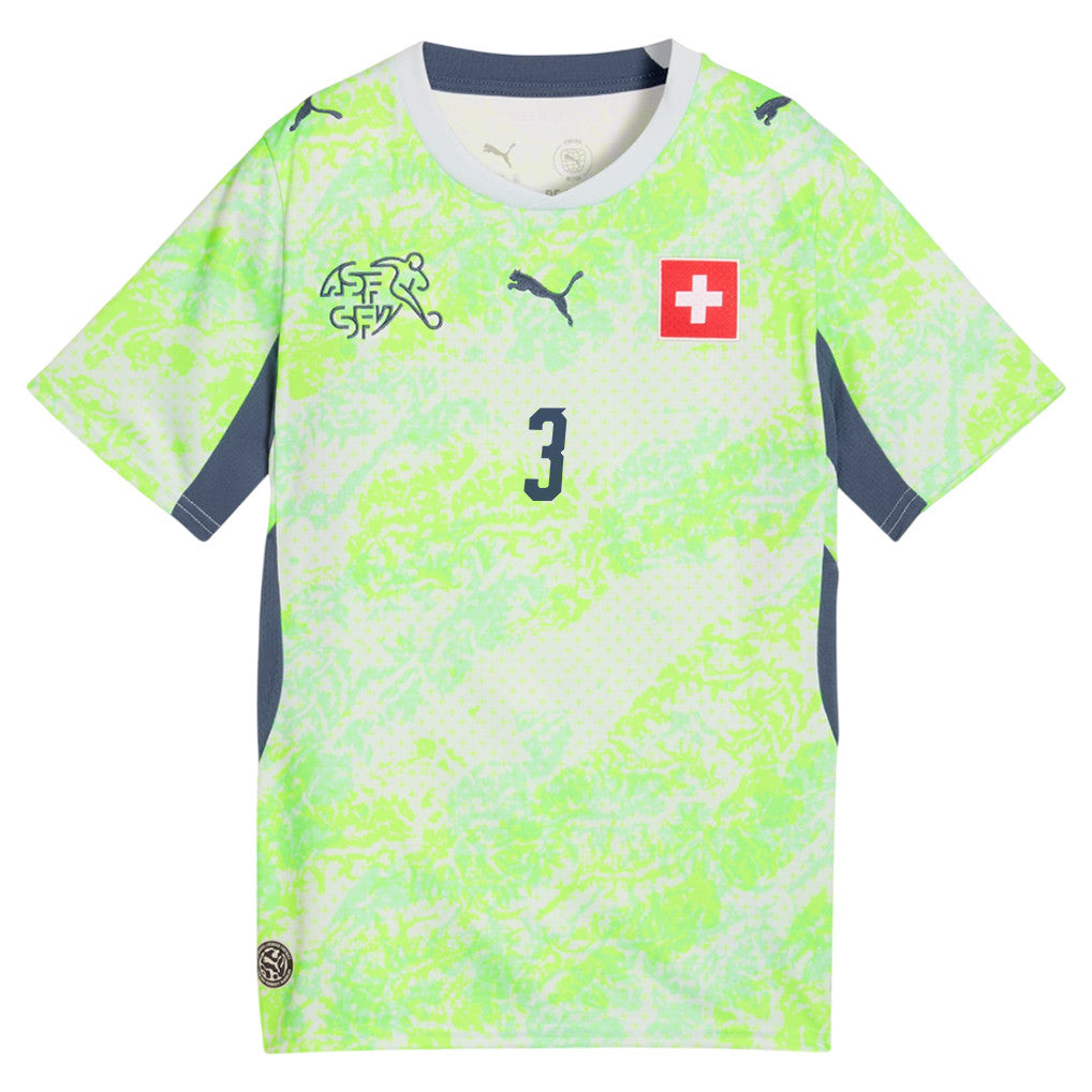 Silvan Widmer 3 Youth Switzerland National Team 2026 Away Jersey - Green
