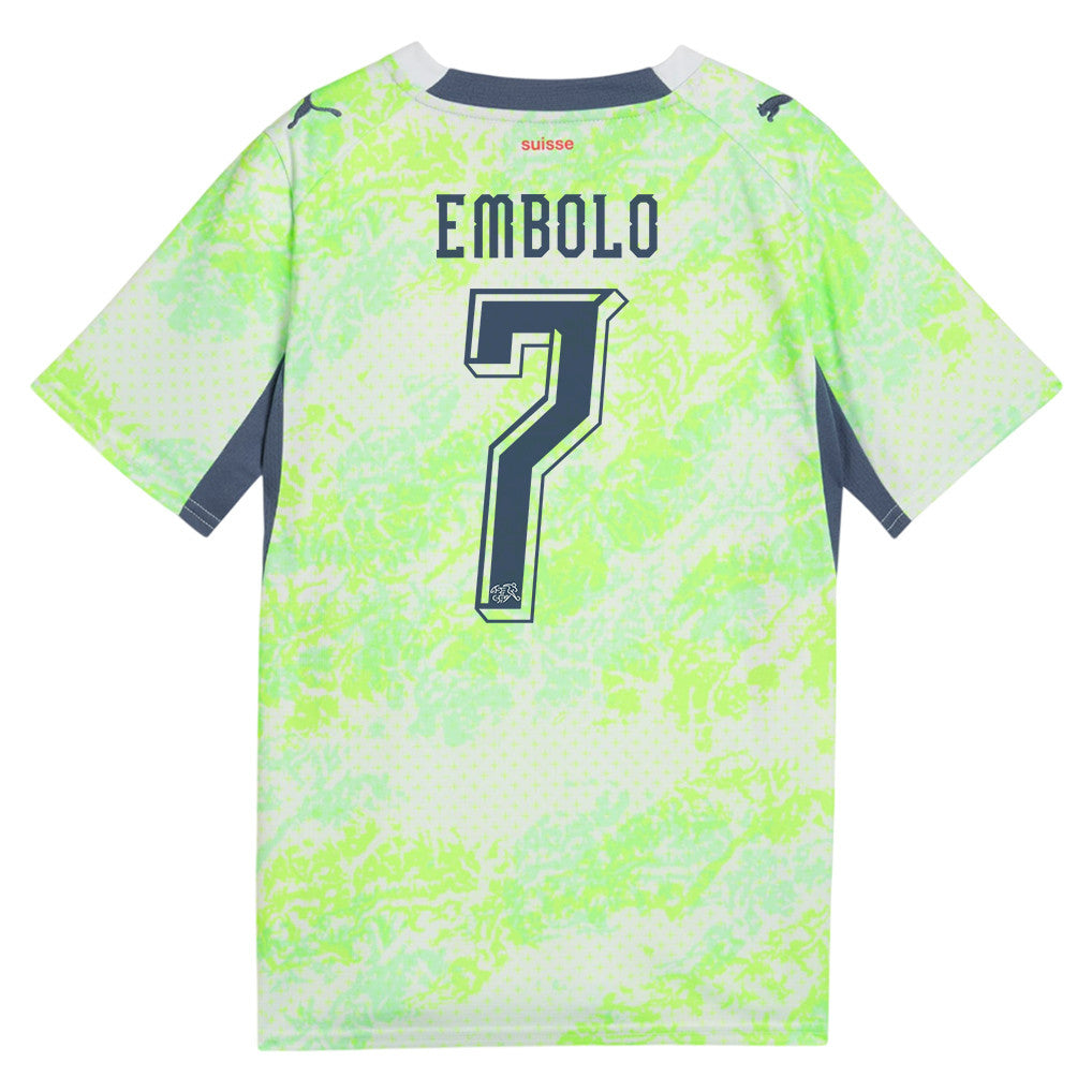 Breel Embolo 7 Youth Switzerland National Team 2026 Away Jersey - Green